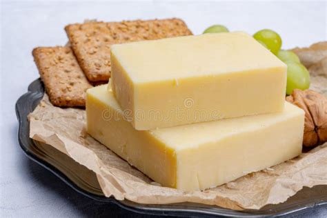 Block Of Aged Cheddar Cheese The Most Popular Type Of Cheese In Stock