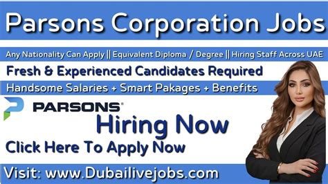 Parsons Careers In Dubai 100 Free Hiring Staff Apply Immedaitly