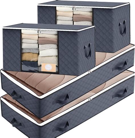 Set Van 4 Opbergboxen Voor Kleding Opbergtas Voor Onder Het Bed Set