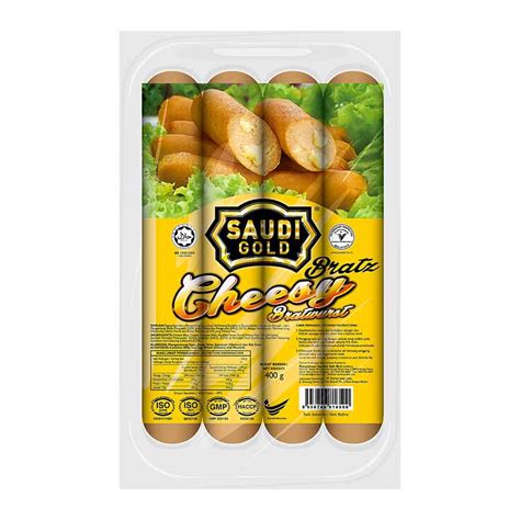 Cheesy Bratwurst 400 G Saudee Group Berhad Saudi Gold Farm S Gold