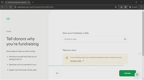 Onboarding on GoFundMe Desktop Examples | Page Flows (video & 34