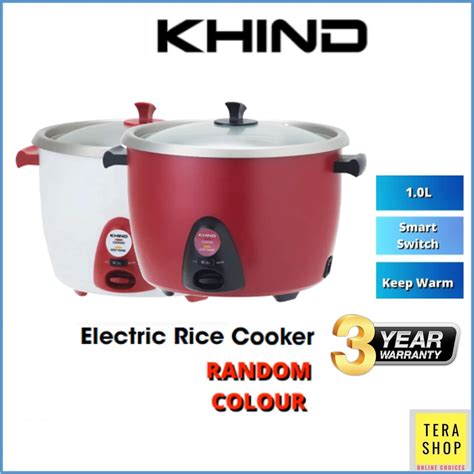 Khind RC110M Anshin Rice Cooker 1L Stainless Steel Pot Random Color