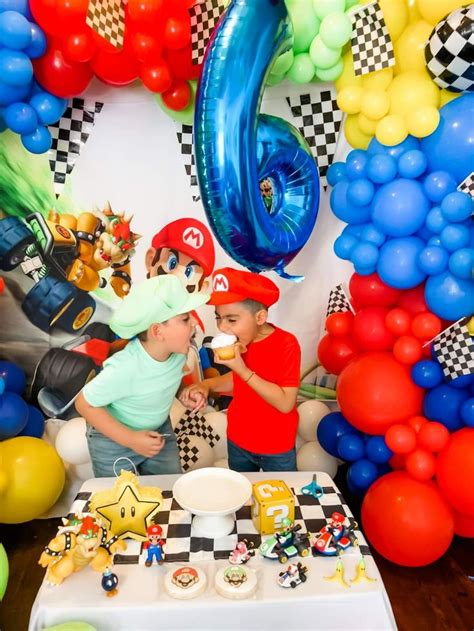 Super Mario Brothers Party Mario Bros Birthday Party Ideas Mario Kart