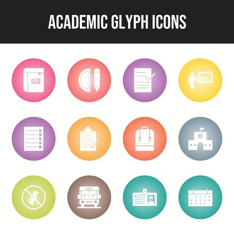 Beautiful Academic vector icon set 17538333 Vector Art at Vecteezy