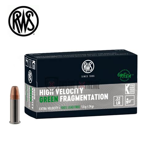 Munitions Rws High Velocity Green Fragmentation Cal Lr Gr