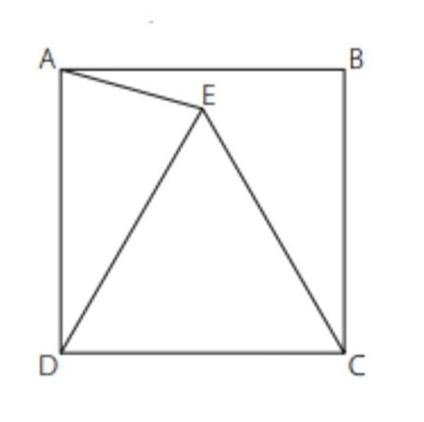 Na figura abaixo ABCD é um quadrado e CDE é um triângulo equilátero