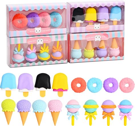 Focenat Pcs Gommes Pour Enfants Mini Mignon Gommes Gomme Crayon