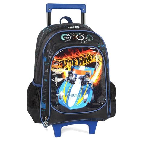 Mochila Mochilete Rodinha Hot Wheels Azul Original Garantia em Promoção na Americanas