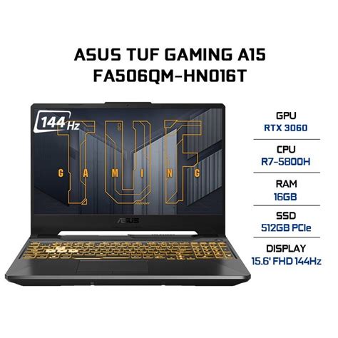 Laptop Asus Tuf Gaming A Fa Qm Hn T R H Gb Gb