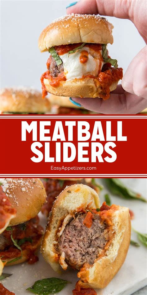 Italian Meatball Sliders Easy Appetizers