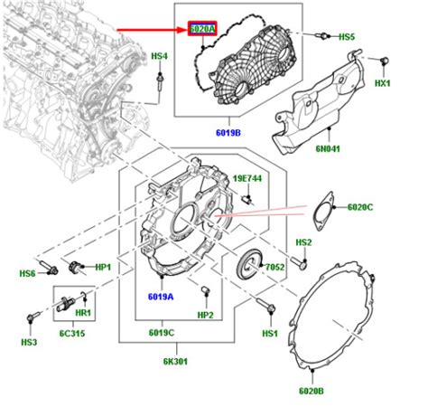 LAND ROVER RANGE ROVER IV L405 Engine Timing Cover Gasket LR121753 NEW ...