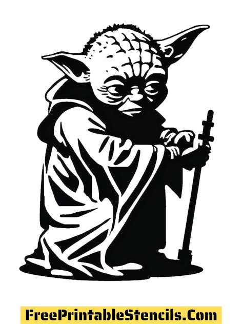 Free Printable Yoda Stencils And Silhouettes Free Printable Stencils