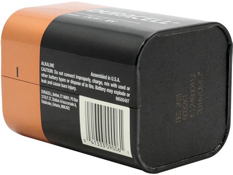 6 Volt Alkaline Lantern Battery Duracell Coppertop Mn908