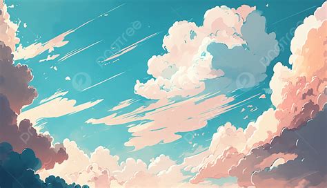 空の雰囲気のイラストの背景イラスト 空 大空 天空背景壁紙画像素材無料ダウンロード Pngtree