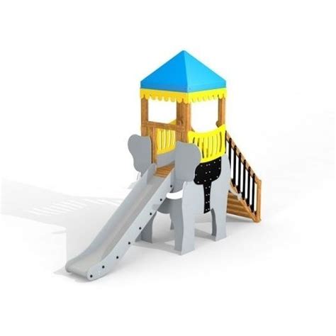 Upright Slide ELEPHANT Lars Laj For Playground Stainless Steel