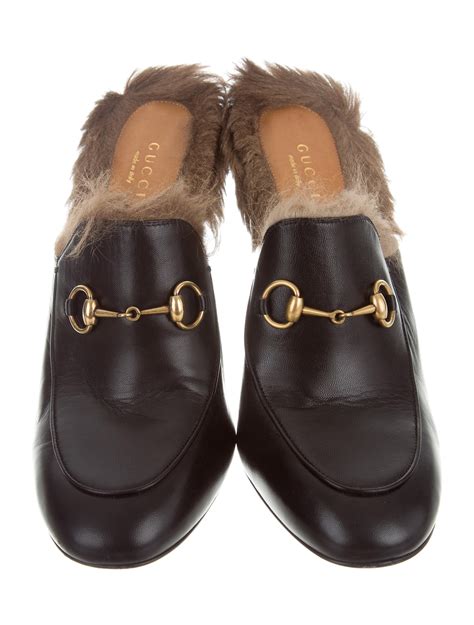 Gucci Princetown Fur Lined Mules Shoes Guc165737 The Realreal