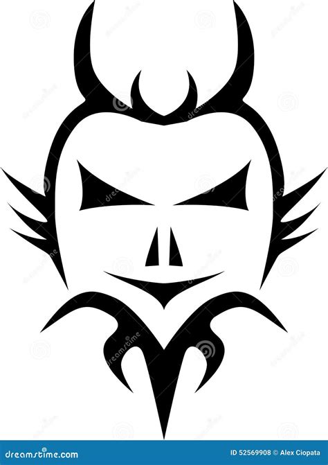 Evil Face Cartoon Vector | CartoonDealer.com #10374971