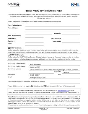 Fillable Online Fillable Online Third Party Authorisation Form Fax