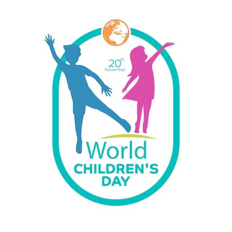 Premium Vector | World children's day logo event concept design