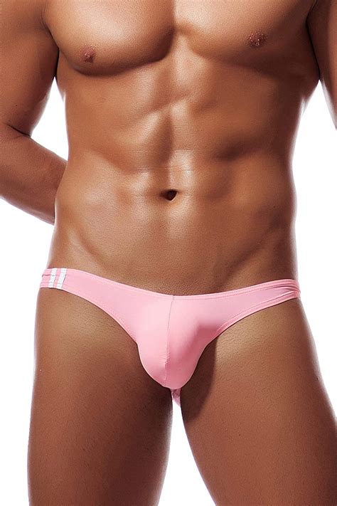 Newsywell Men S High Leg Opening Bulge Bikini Underwear Breathable Sexy