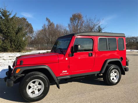 Used 2004 Jeep Wrangler Unlimited Automobile In Big Bend WI 4119J Red