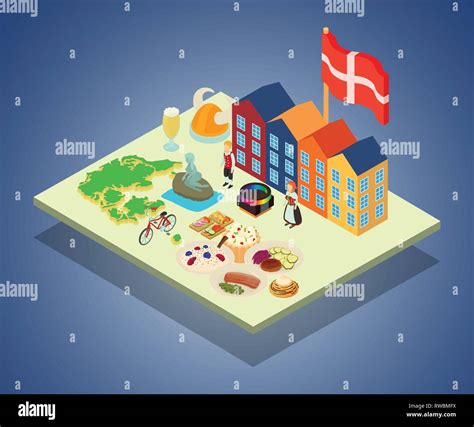 Scandinavia Concept Banner Isometric Style Stock Vector Image Art