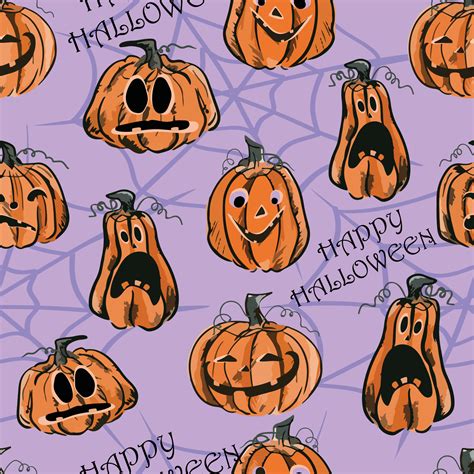 Pumpkin halloween day seamless pattern 11743458 Vector Art at Vecteezy