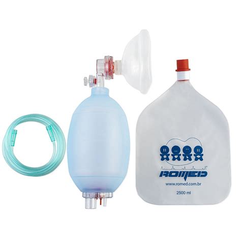 Reanimador Manual Ambu Silicone Adulto c Reservatório Bolsa Válvula