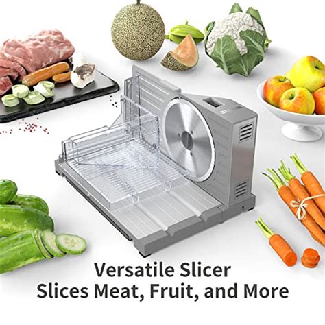 Wetie Ms Meat Slicer For Home Electric Deli Food Slicer Foldable