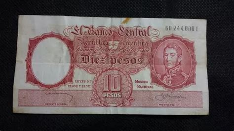 Billete Antiguo Argentina Pesos Moneda Nacional En Venta En