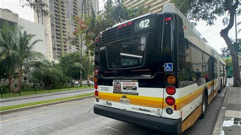 Honolulu TheBus Route 42 Waikiki Beach Hotels Bus 6031 2022 New