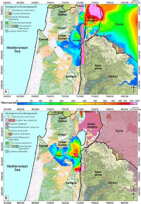 Isopach Maps Of Volcanic Units Generated By The 3D Model A