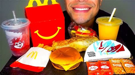 ASMR MCDONALD S TACO BELL HAPPY MEAL BURRITO FRIES DORITOS LOCOS TACO