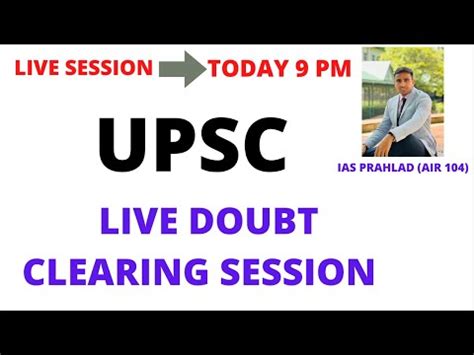 UPSC Live Doubt Clearing Session By IASPrahlad 01 October 2023