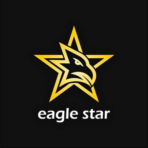 Inspiración En El Diseño Del Logotipo De águila Y Estrella Vector Premium