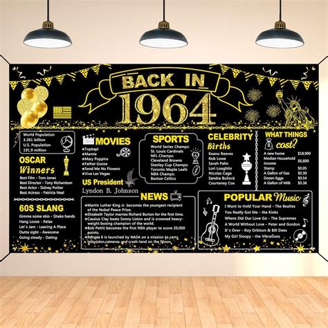 Amazon Darunaxy St Birthday Black Gold Party Decoration Back In