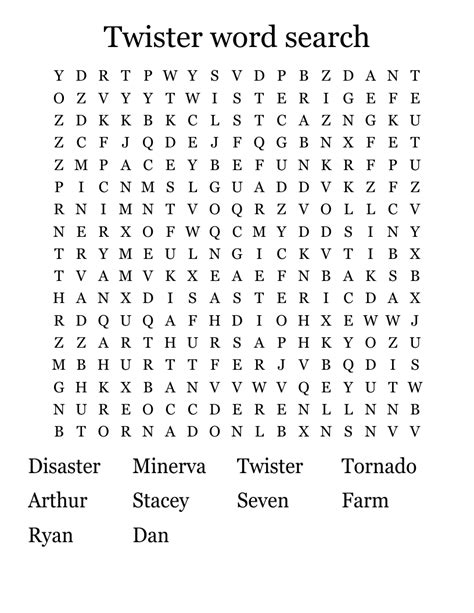 Twister Word Search Wordmint