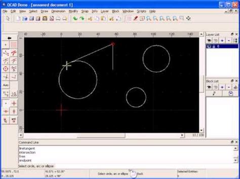 Tutorial QCAD 8 De 32 Tangente YouTube