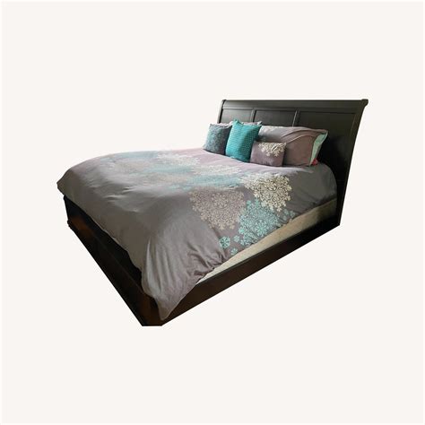 Ashley King Size Wood Bed - AptDeco