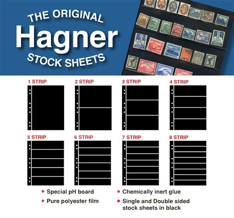 Hagner Original Stock Sheets For Stamps New Free Shipping