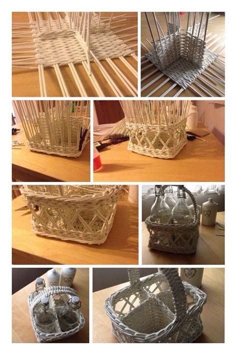 Diy Basket Woven From Recycled Newspaper Uploadish