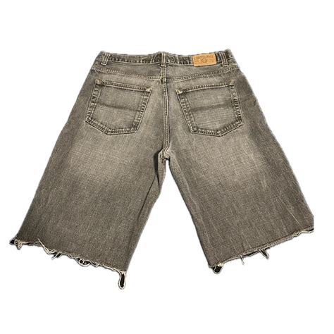 Baggy Grey Distressed Aeropstale Jorts Size Depop