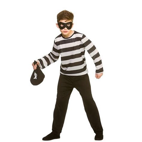 Sneaky Robber Childs Fancy Dress Costume Halloween Thief Xs Uk