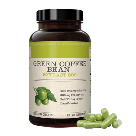 Top Quality 800mg Green Coffee Bean Extract Capsules Supplement OEM