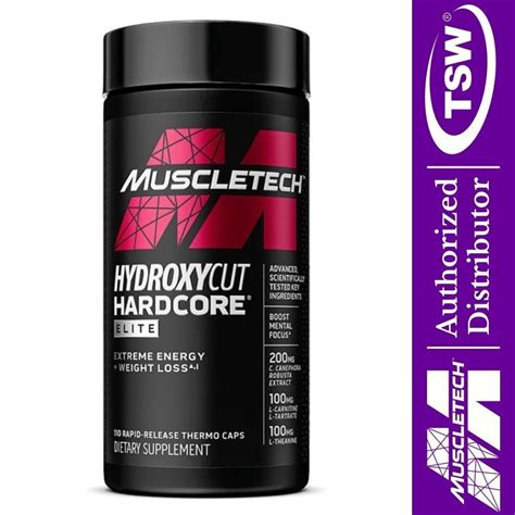 MuscleTech Hydroxycut Hardcore Elite 110 Veg Caps Exp Nov 2026