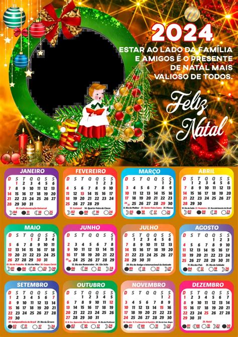 Moldura Calendário 2024 Feliz Natal Ao Lado Da Família Png Imagem Legal