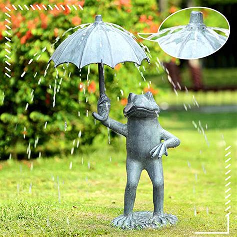 Leaqu Frog Garden Statues Resin Frogs Figurines Indoor Outdoor Spring