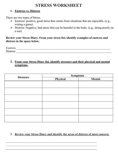 24+ Free Printable Stress Management Worksheets & Activities Templates - PDF, DOC » American ...