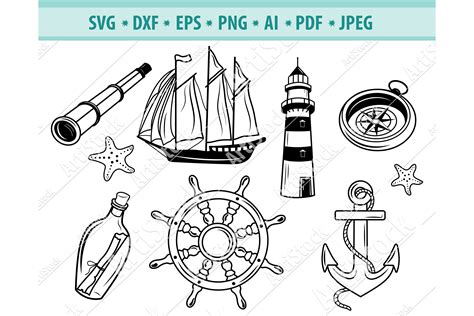 Nautical Svg Nautical Theme Svg Lighthouse Png Dxf Eps