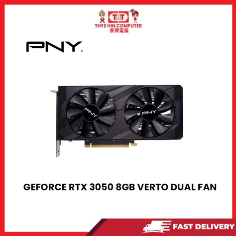 Pny Geforce Rtx 3050 8gb Verto Dual Fan Shopee Malaysia